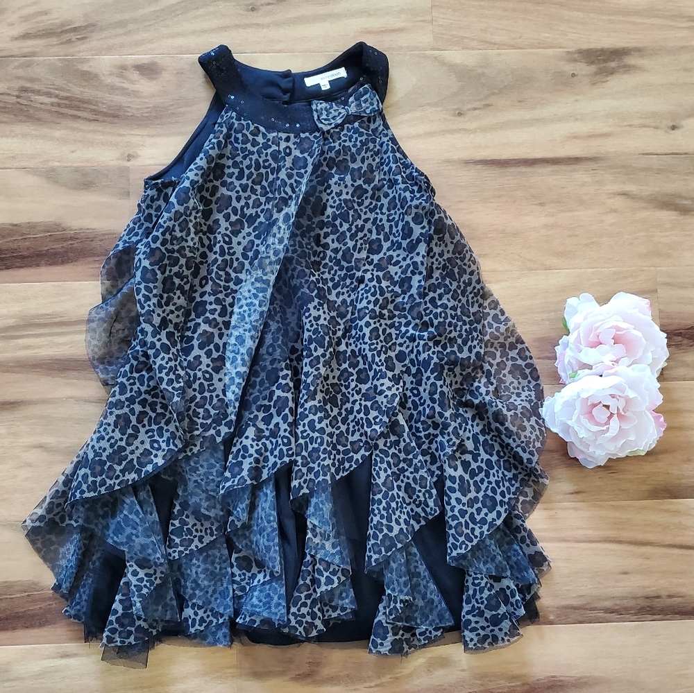 Girls Cheeta Print Dress Sz 12